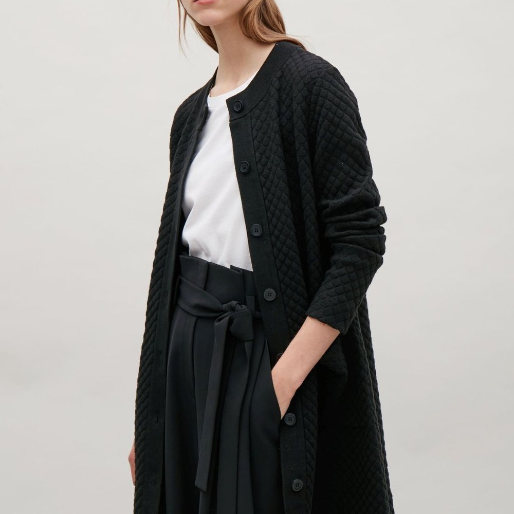 COS - Textured Knit Long Cardigan - M